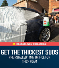 McKillans Foam Cannon showing adjustable foam output control