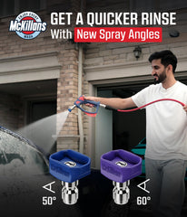 McKillans nozzle tips with rubberized grip for easy handling