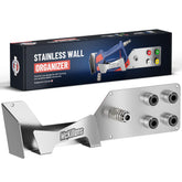 McKillans Stainless Wall Organizer PRO front view with foam cannon holder