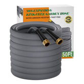 MEACKLE 50 FT garden hose in grey color, coiled