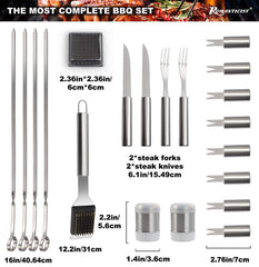 Meat thermometer included in ROMANTICIST BBQ set