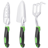 MECHEER Garden Tools Set, 3 Pack with ergonomic handles and aluminum alloy