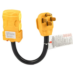MECMO 50 Amp to 20 Amp RV Adapter front view