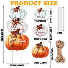 Medium pumpkin yard stake from Geetery with rustic design