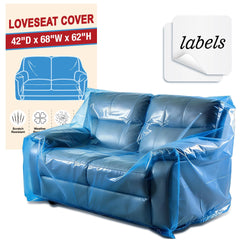 Meersburg Extra Large Couch Loveseat Moving Cover front view, blue
