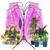 Mefflypee Grow Light Stand with adjustable tripod and LED heads