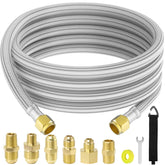 MEFUN 12FT high pressure propane hose extension with brass fittings