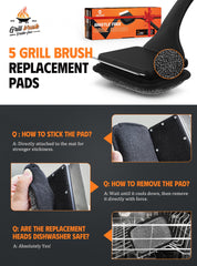 MEKER Grill Brush head showing flexible steel fibers