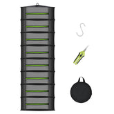MEKOLIFE 8-Layer Herb Drying Rack front view with black mesh design