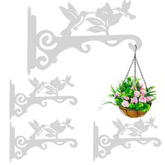 mekpiwu 10 inch bird pattern wall hook, white front view