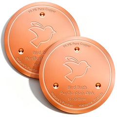 Mellbree 2-Pack Bird Bath Copper Disc, close-up view