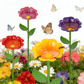 Mellbree Bee Watering Station metal flower in vibrant colours