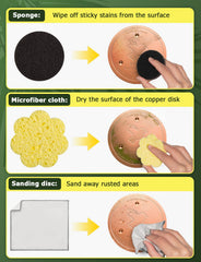 Mellbree Bird Bath Copper Disc and sponge cleaning tool