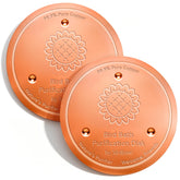 Mellbree Bird Bath Copper Disc front view with sunflower design