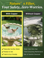 Mellbree Bird Bath Copper Disc with microfiber cloth