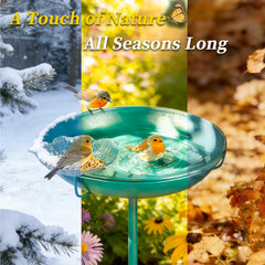 Mellbree Bird Bath metal construction with weather-resistant coating
