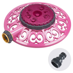 Melnor Sprout 8-Pattern Sprinkler in Raspberry Red front view