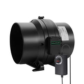MELONFARM 6" Inline Duct Fan front view with E12 speed controller