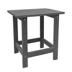 Meluvici Outdoor Side Table in grey, front view