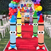 Memorywuu crayon yard sign front view in multicolour