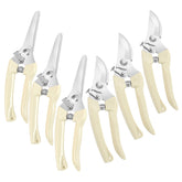 MEPEREZ 6PCS Garden Shears set with sharp blades in white
