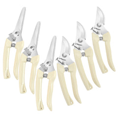 MEPEREZ 6PCS Garden Shears set with sharp blades in white
