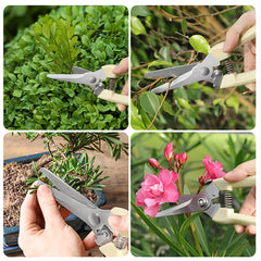 MEPEREZ Garden Shears in use pruning a bush