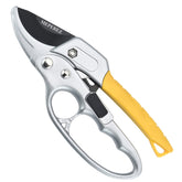 MEPEREZ Premium Pruning Shears front view with yellow handles