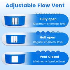 Merkia Pool Chlorine Floater floating in a pool