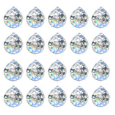 MerryNine Clear Crystal Sun Catcher Prism Ball front view, 30mm