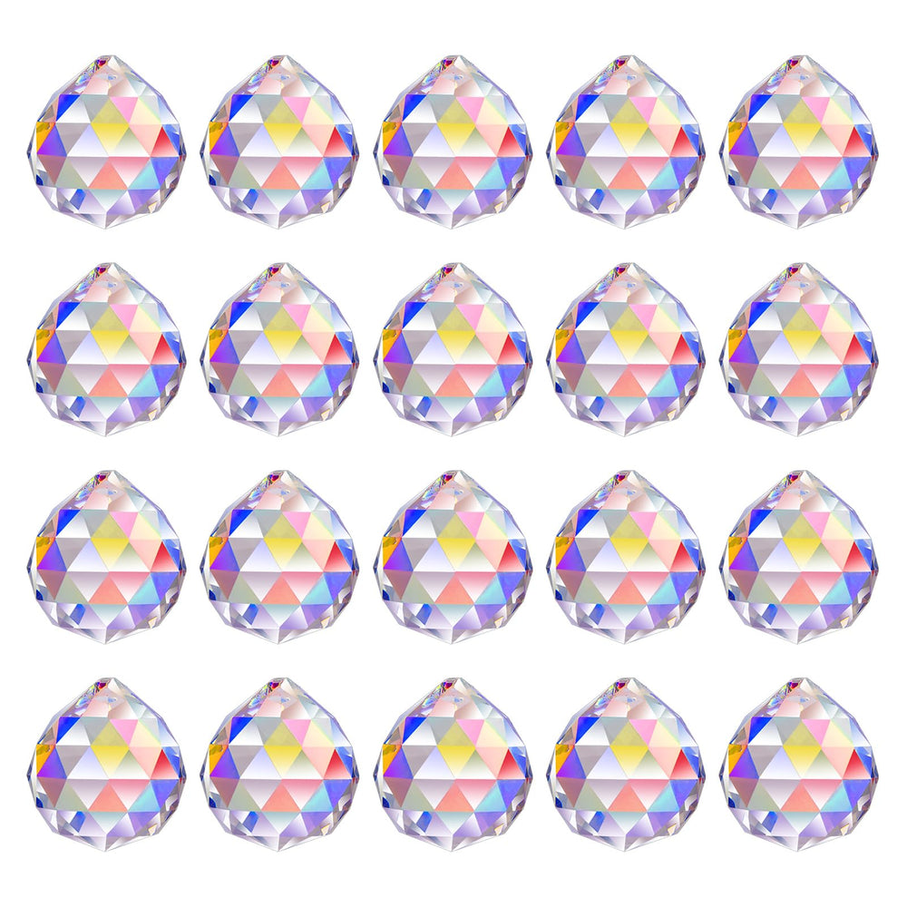 MerryNine Crystal Sun Catcher 20pcs AB-coated prism balls in package