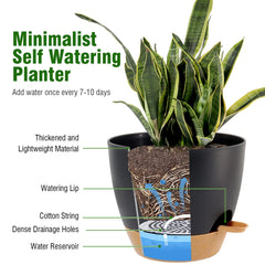 Mesh drainage holes of UOUZ large self watering pot for aeration