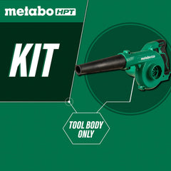 Metabo HPT 18V Cordless Compact Blower in use outdoors