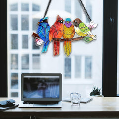 Metal chain included with DASTOLL Stained Glass Suncatcher