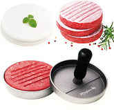 Meykers Hamburger Press Patty Maker front view with detachable handle