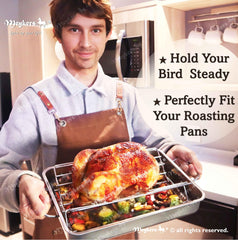 Meykers roasting rack folded flat for storage