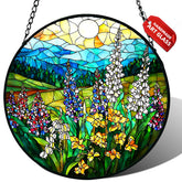 Meyocky Wildflowers Stained Glass Suncatcher front view