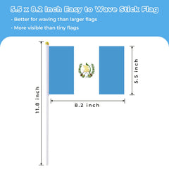 mflagperft Guatemala flag on stick displayed outdoors