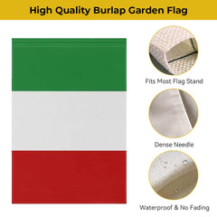 mflagperft Italy Garden Flag close-up showing material texture