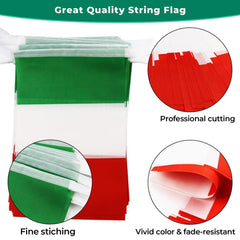 mflagperft Italy Mini String Flags close-up of fabric