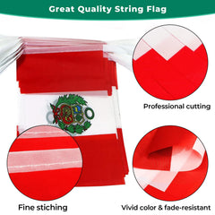mflagperft Peru flags hanging at a party