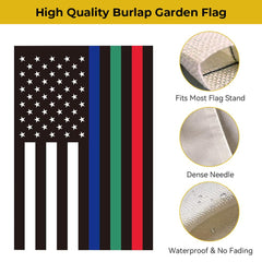 mflagperft USA Garden Flag 12x18 inch on display in garden