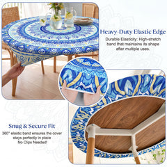 MHJY round tablecloth elastic edge close-up