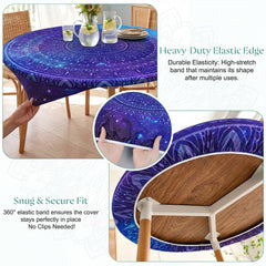 MHJY Round Tablecloth elastic edge detail