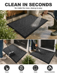Mibao doormat outdoors in rainy weather