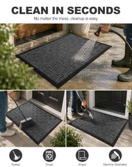 Mibao doormat placed at a patio entrance