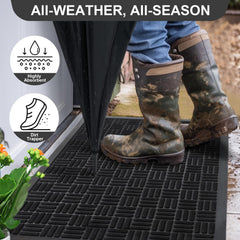 Mibao Doormat showing non-slip rubber backing