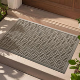 Mibao Front Door Mat beige rectangular design front view
