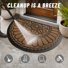 Mibao Half Round Door Mat, close-up of texture