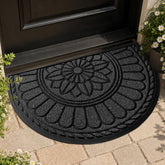 Mibao Half Round Door Mat grey front view